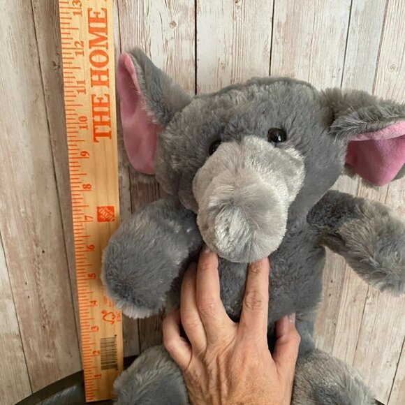 Kelly Toy 2017 Elephant Plush Soft Stuffed Cuddly Animal Gray & Pink 11'' - Picture 10 of 10